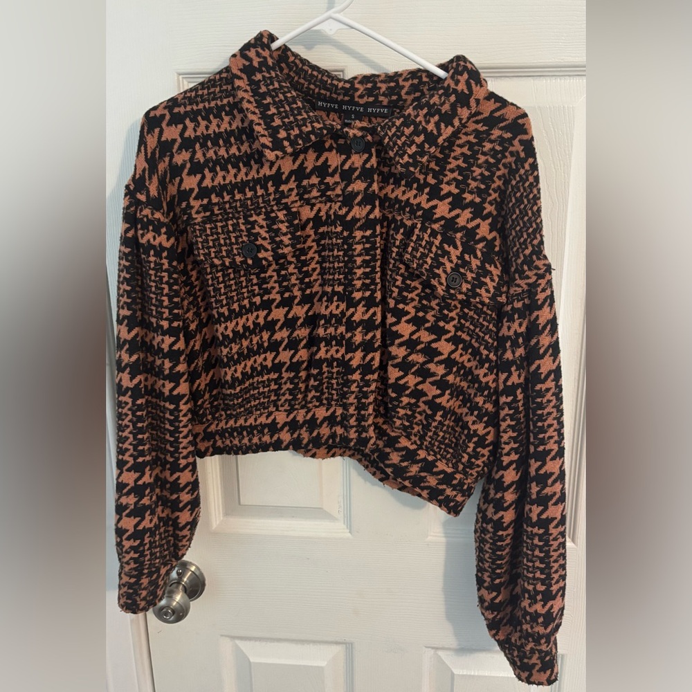 HYFVE Black and Tan Houndstooth Jacket